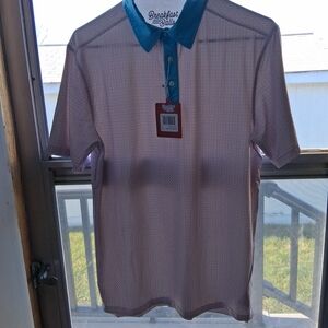 Breakfast Balls Golf Polo Checkers All Day Mens Small NWT